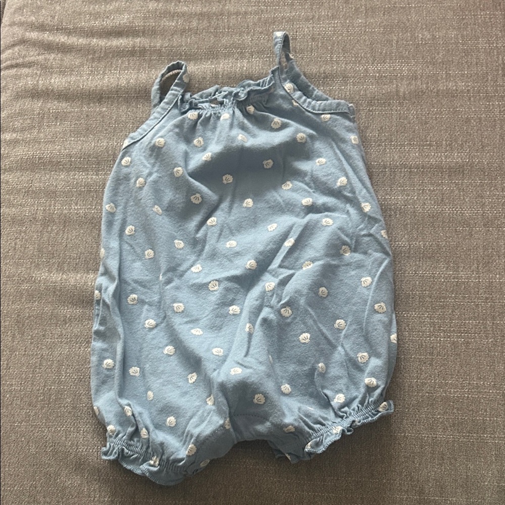 Carter's Blue Bodysuit with White Flowers